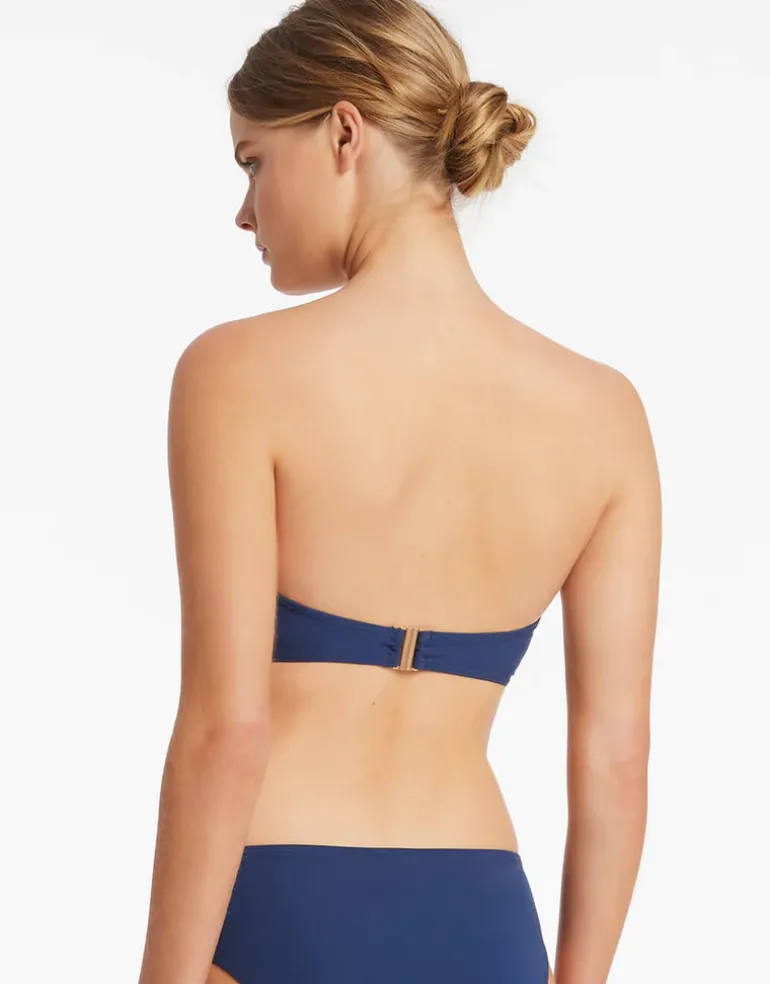 Jetset U Trim Bandeau Bikini Top - Pacific Blue