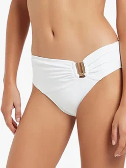 Jetset U Trim Mid Bikini Pant - White
