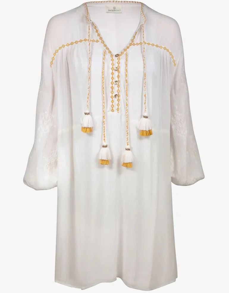 Kaftan Tunic - White and Pineapple