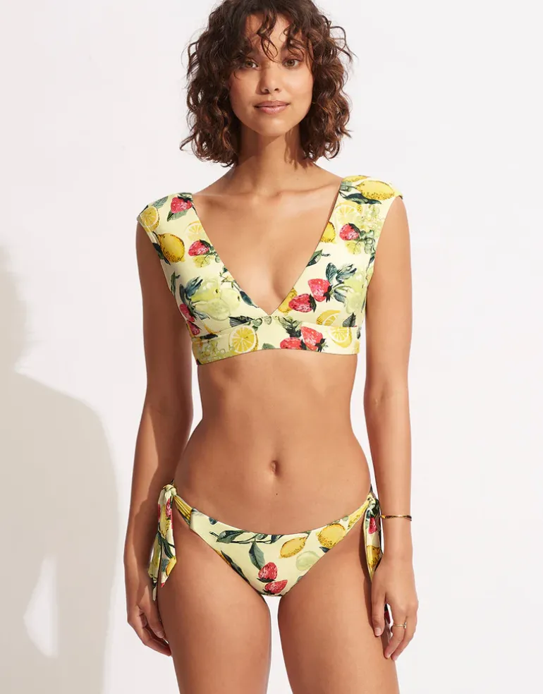 Lemoncello Cap Sleeve Bikini Top - Lemoncello