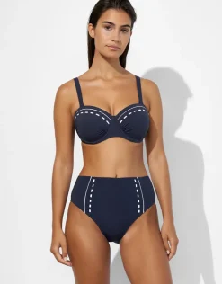 Marine Mindset High Waist Bikini Pant - Skipper Blue