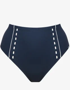 Marine Mindset High Waist Bikini Pant - Skipper Blue