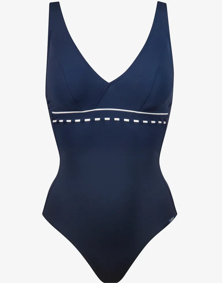 Marine Mindset Underwired V Neck Swimsuit - Skipper Blue
