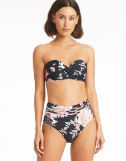 Martini High Waist Bikini Pant - Black