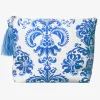 Maya Paisley Clutch Bag - Multi Blue