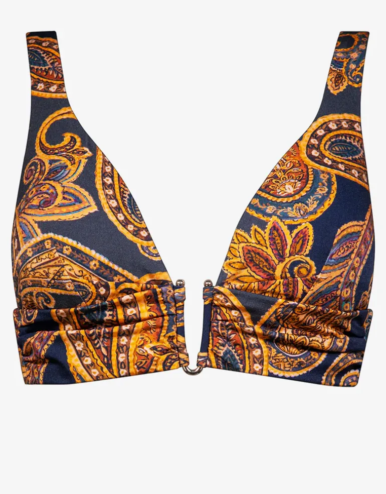 Memory Banded Bikini Top - Sunset Navy