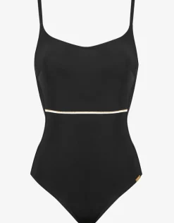 Metrics Underwired Swimsuit- Black White and Gold