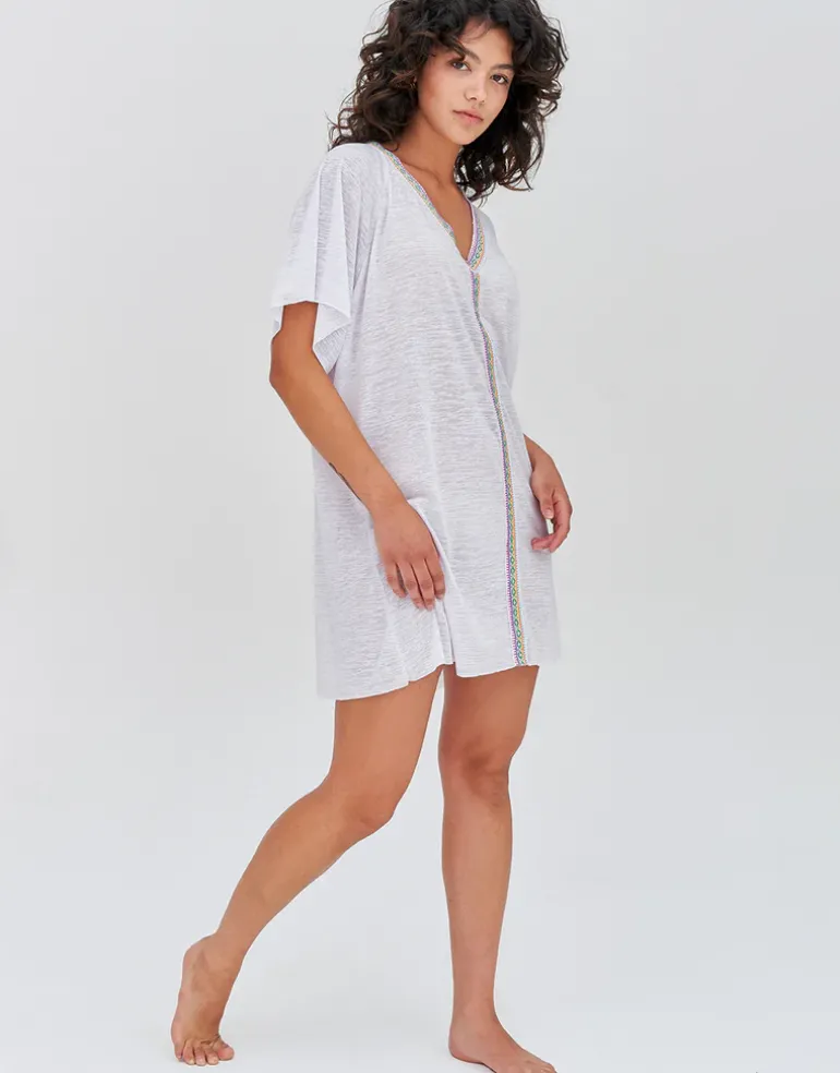 Mini Abaya Dress - White