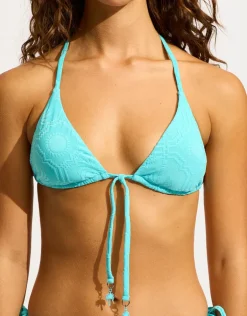 Oasis Slide Tri Bikini Top - Atoll