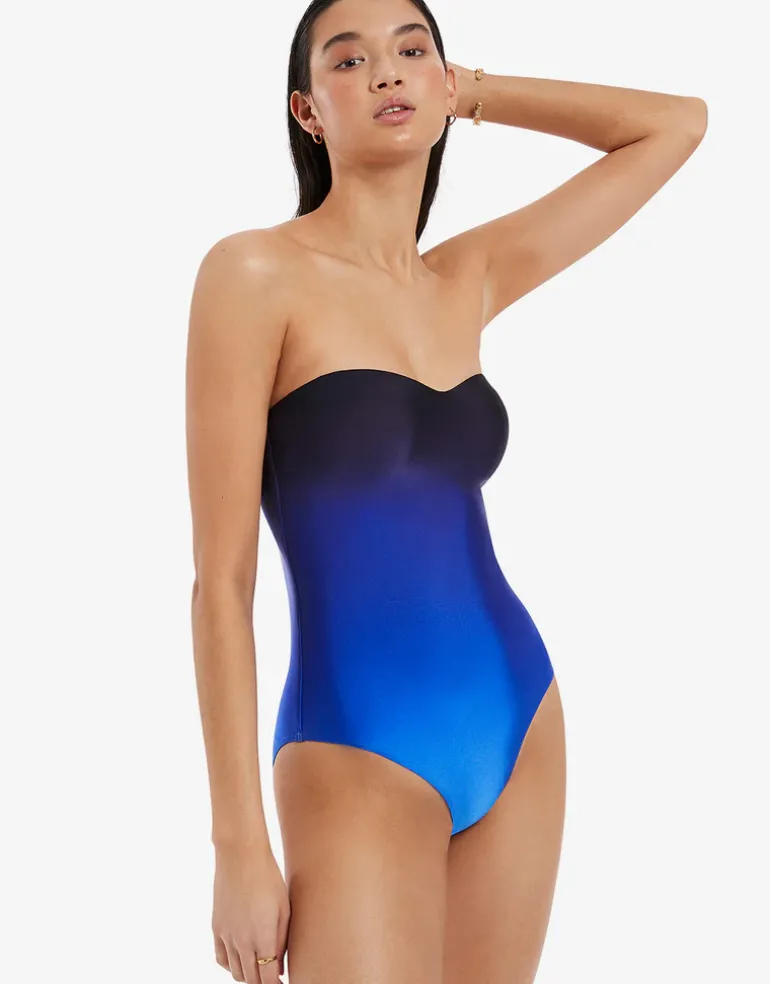 Oia Sunset Bandeau Swimsuit - Ocean