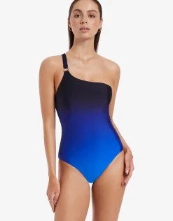 Oia Sunset One Shoulder Swimsuit - Ocean