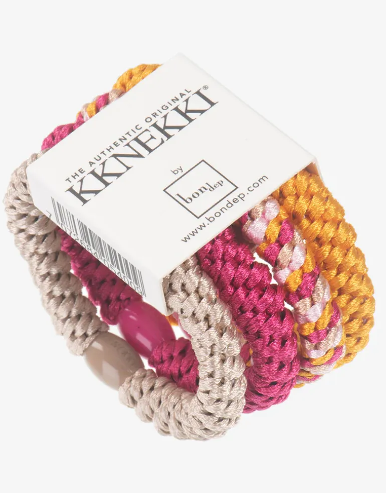 Original Hair Tie Bundle -Ivory, Pink and Golden Yellow