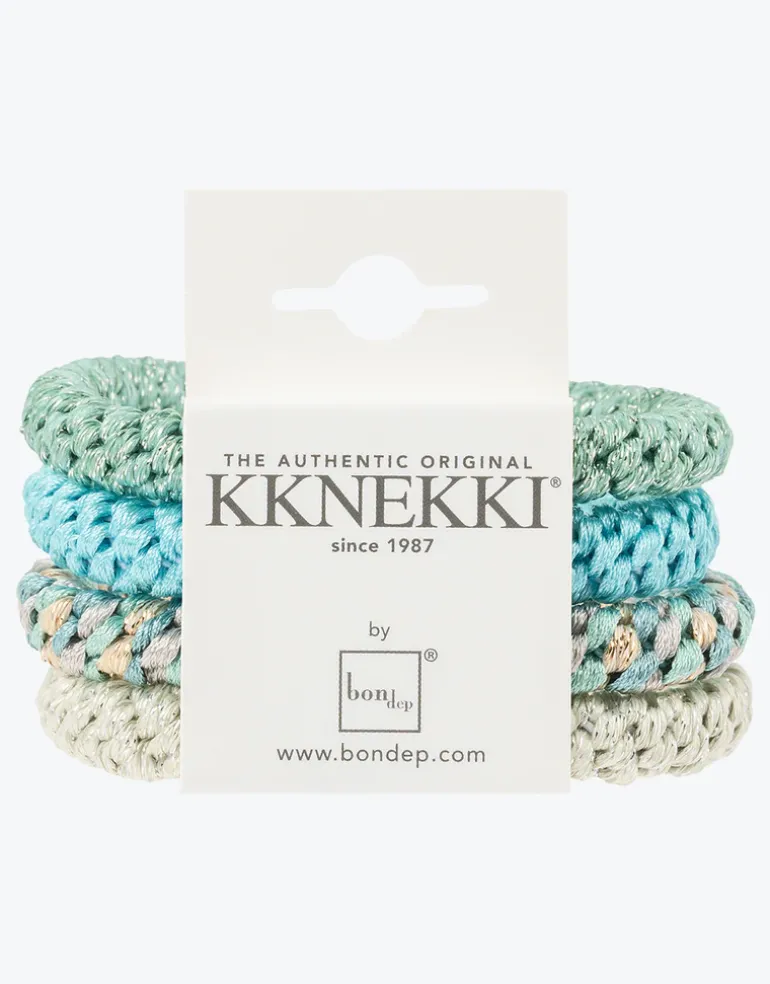 Original Hair Tie Bundle - Soft Mint and Turquoise Glitter