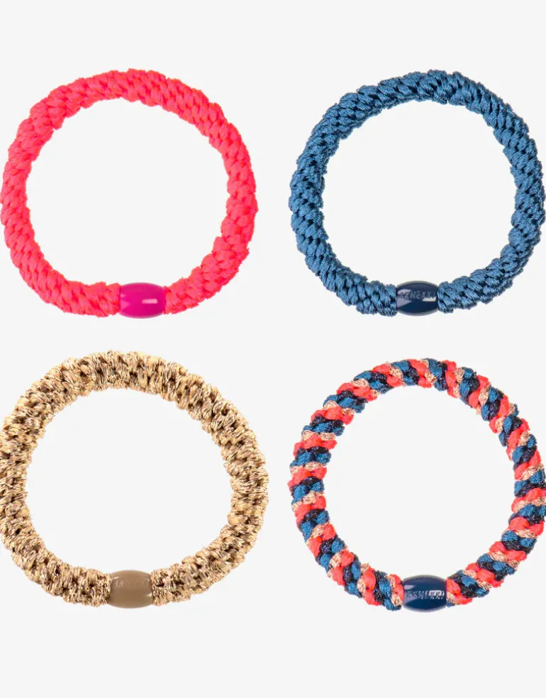 Original Hair Tie Bundle - Blue, Gold and Bright Coral