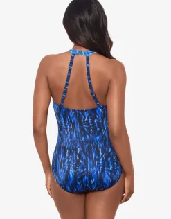 Paka Mayan Wrapsody Swimsuit - Blue/Black