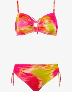 Pink Aqua Underwired Bikini Set - Pink Mix
