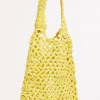 Plaited Rope Tote Bag - Celery
