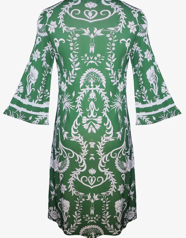 Radiance Tunic Dress - White and Clover