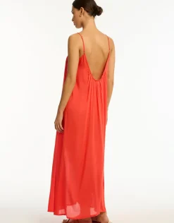 Resort Essentials Maxi Sundress - Flame