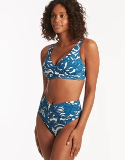 Retreat Wrap High Waist Bikini Pant - Lagoon