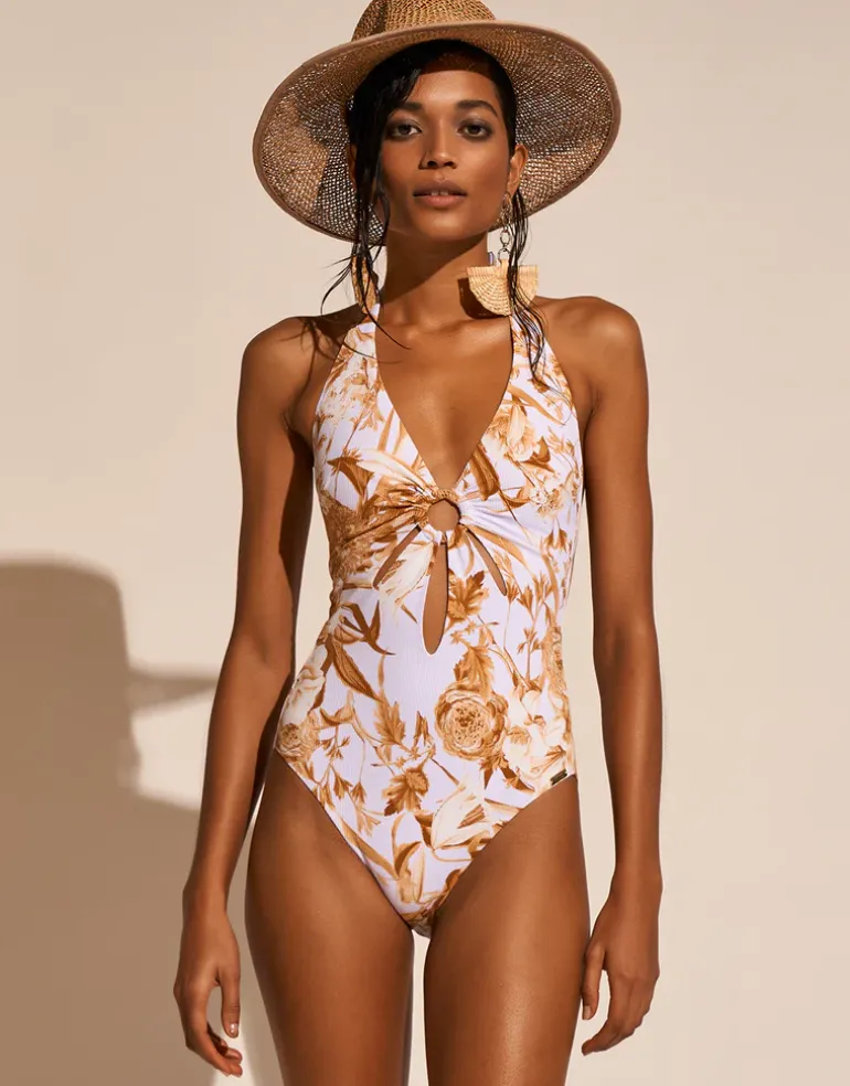 Reverie Halter Swimsuit - Dreamy Pastels