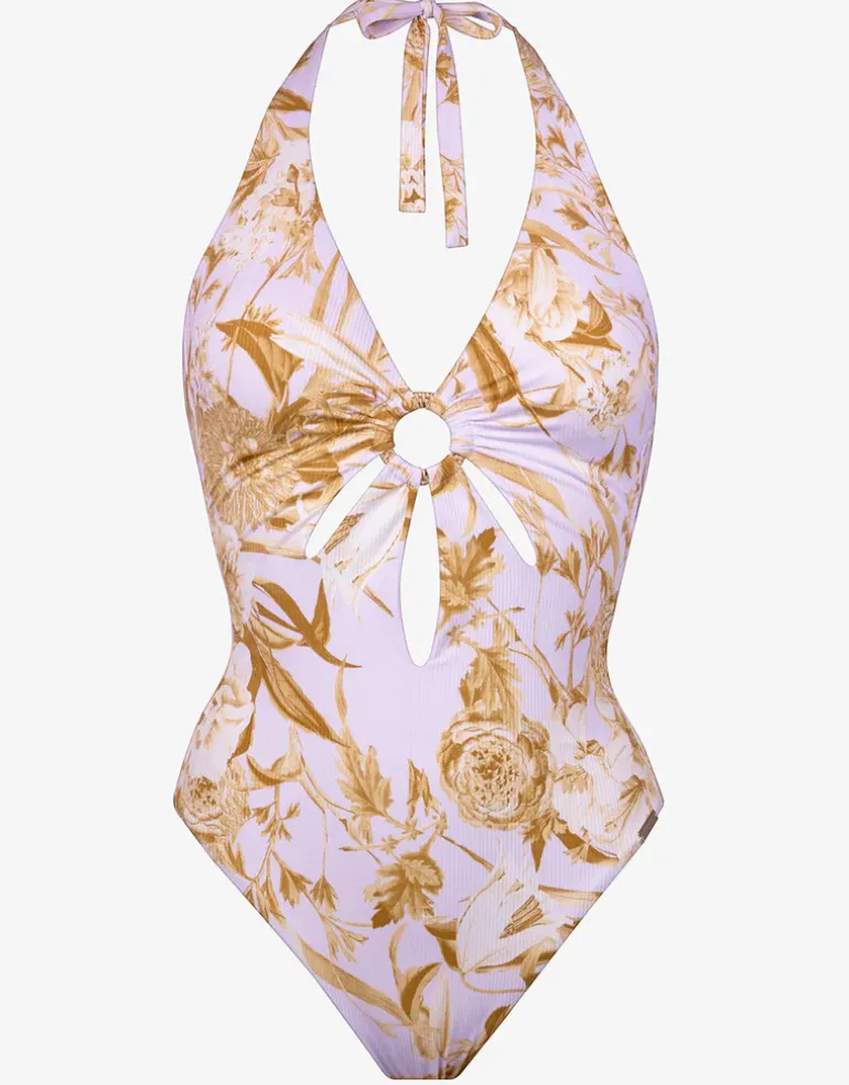 Reverie Halter Swimsuit - Dreamy Pastels
