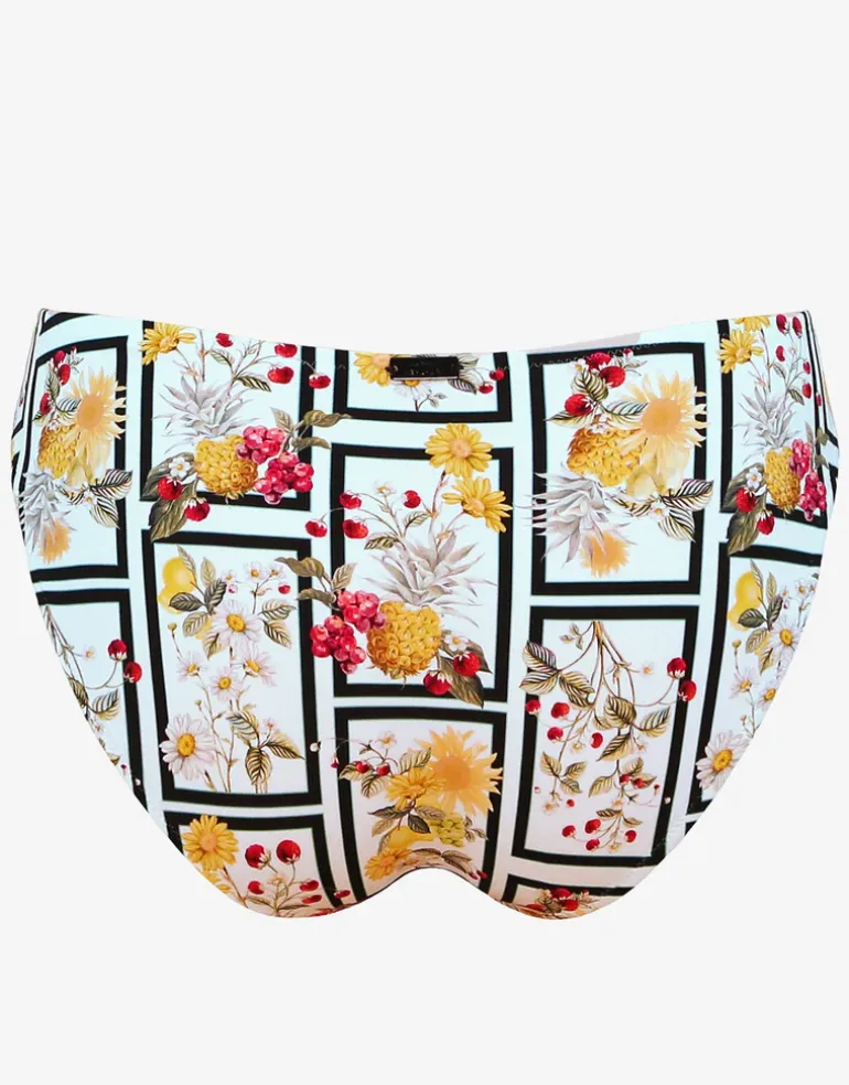 Scenery Bikini Pant - Monochrome Garden