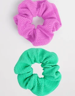Sea Dive Scrunchy 2 Pack - Jade and Violet
