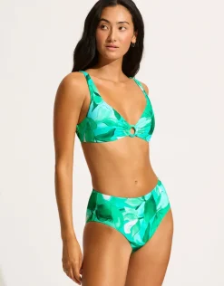 Secret Garden High Waist Bikini Pant - Jade
