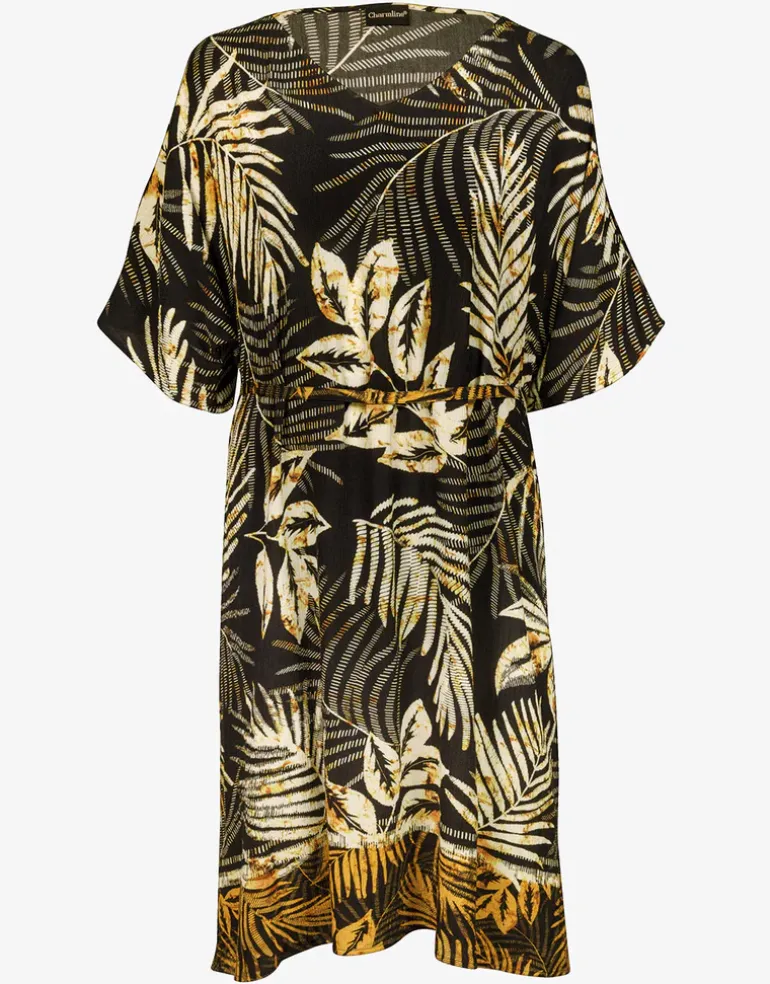 Seductive Leaves Tunic - Black Ivory