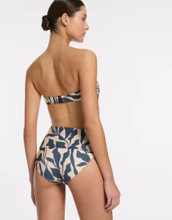 Sereno Ring Bandeau Bikini Top - Steel Blue