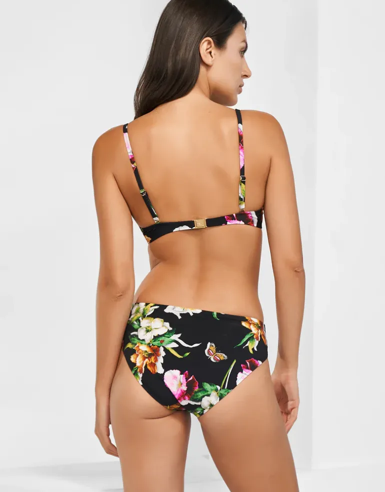 Siciliana Underwired Moulded Bikini Top - Black-Brights