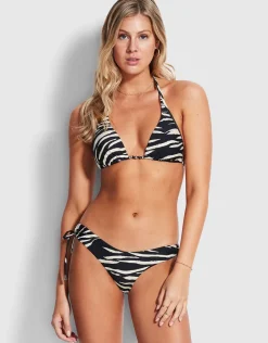 Skin Deep Loop Tie Side Bikini Pant - Black