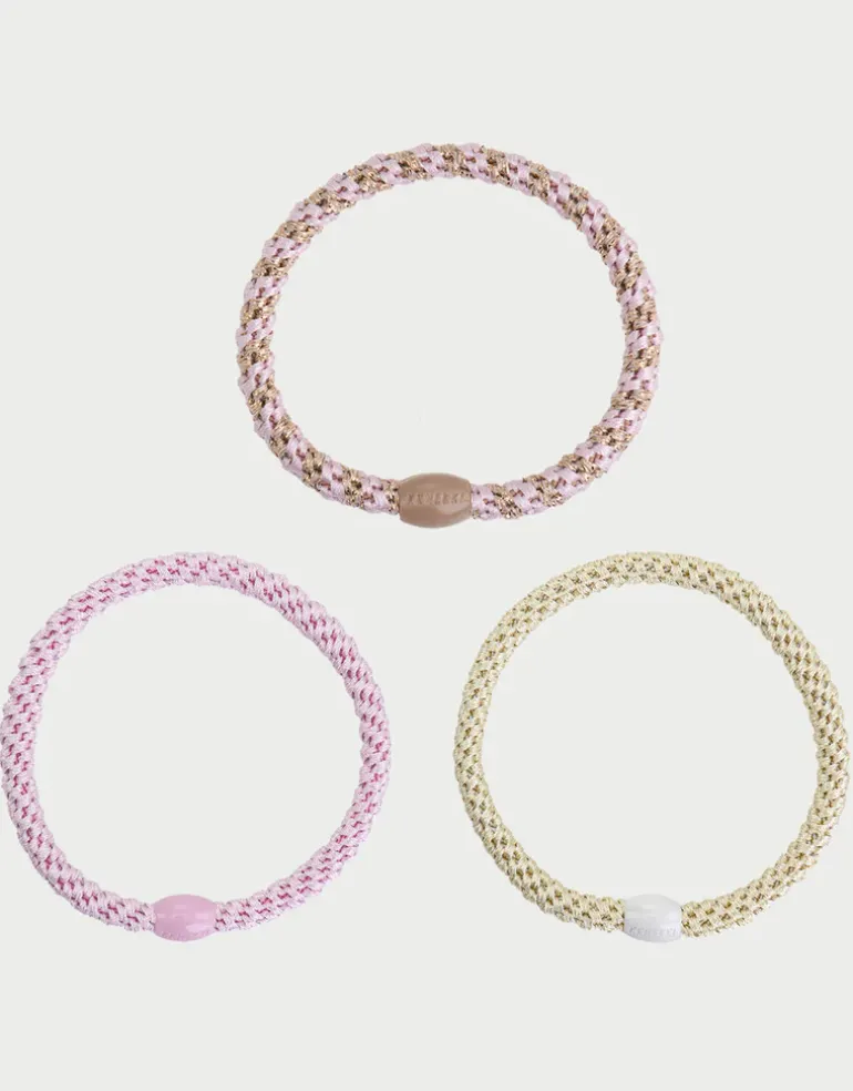 Slim Hair Tie Bundle - Pale Pastel Pinks