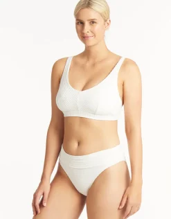 Spinnaker Roll Band Bikini Pant - White