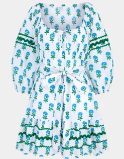 Stella Dress - Aqua Marigold