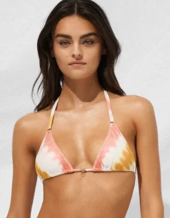 Summer Muse Triangle Bikini Top - Coral Mustard