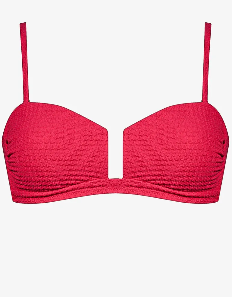 The Bloom Bandeau Bikini Top - Radiant Red
