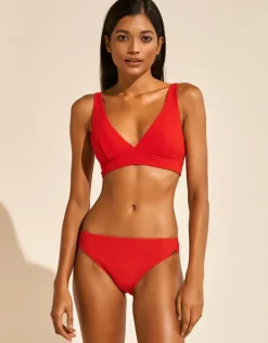 The Bloom Bralette Bikini Top - Radiant Red