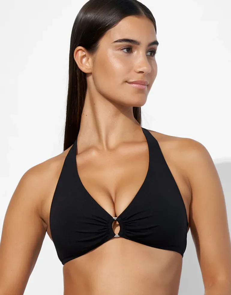 The Core Halter Bikini Top - Black