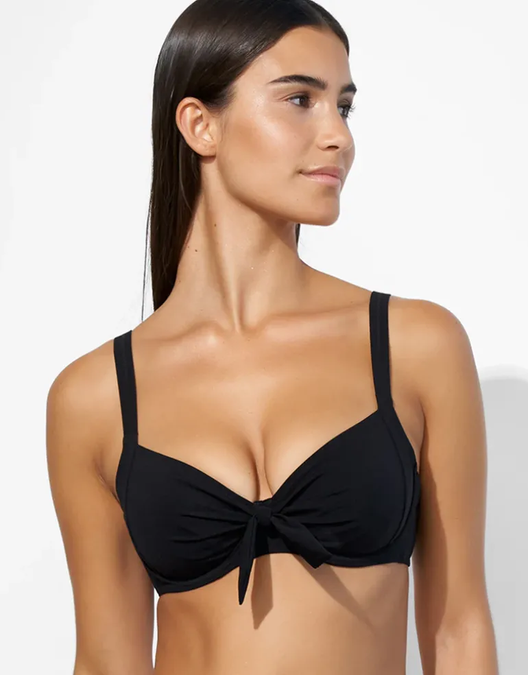 The Core High Waist Adjustable Bikini Pant - Black