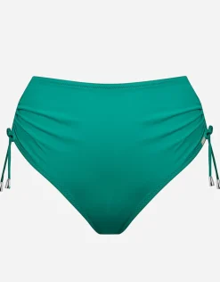 The Core High Waist Adjustable Bikini Pant - Palm Green