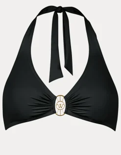 The Essentials Halter Bikini Top - Black