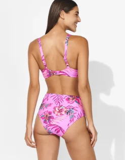 Tropic Radiance High Waist Bikini Pant - Electric Pink