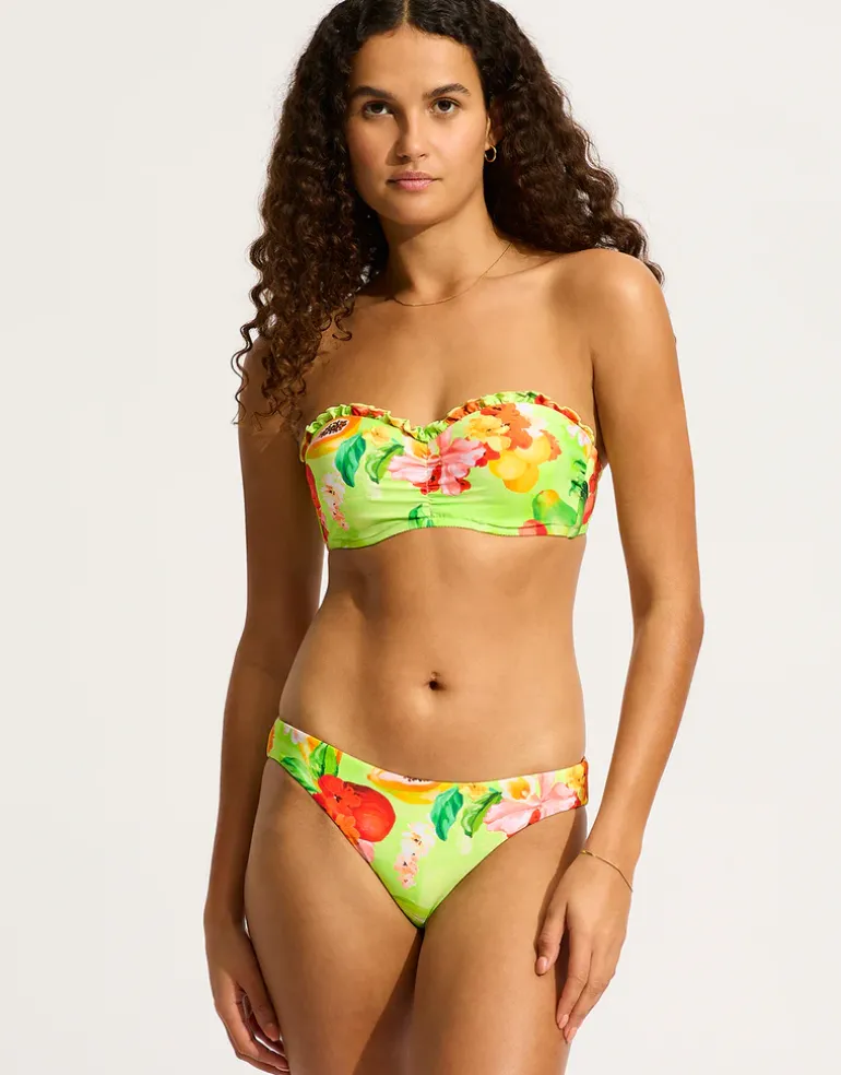 Tropique Bustier Bandeau Bikini Top - Aloe Gel