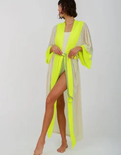 Two Tone Kimono - Ecru