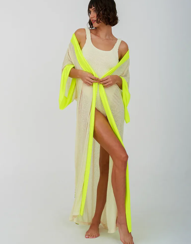 Two Tone Kimono - Ecru