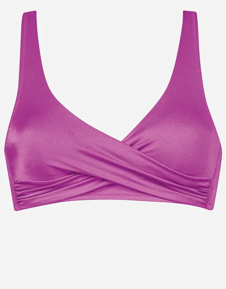 Viva Energy Twist Front Bikini Top - Pink Flash