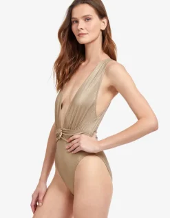 White Sands Plunge Swimsuit - Gold