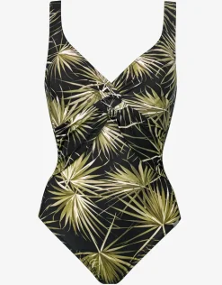 Yucca Flash Underwired Swimsuit - Black Khaki